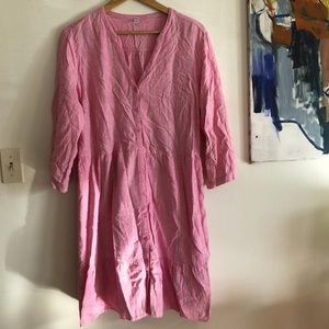 Pink Peasant Dress
